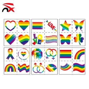 Nouvelles autocollants de <span class=keywords><strong>tatouage</strong></span> <span class=keywords><strong>temporaire</strong></span> arc-en-ciel 2026 pour visage et corps – Promotion pour la fête du <span class=keywords><strong>Mois</strong></span> de la fierté LGBT - Product Image 2