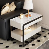 Table de chevet élégante haut de gamme, mobilier de maison de luxe, nouveau design créatif, bois massif, minimaliste, moderne, chambre à coucher, salon