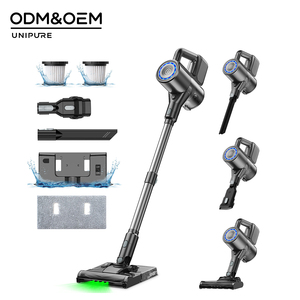 שואב אבק אלחוטי, שואב מקל ומגב 2 ב-1 עם מעמד עצמי ותאורת LED ירוקה לרצפות עץ, שטיחים, רכב ופרווה של חיות מחמד - Product Image 1