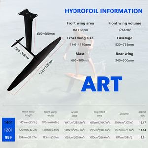 ART PRO 1401 Hydrofoil para ciclistas pesados Ala de lámina delantera de alta elevación para deslizamiento largo estable para surf en el océano propenso a favor del viento - Product Image 2