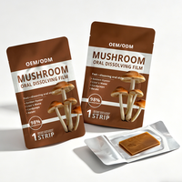 Bandes sublinguales d'extrait de champignon de qualité supérieure, antioxydant, sans sucre, 10-en-1, supplément cérébral nootropique, végétalien, oral, mince