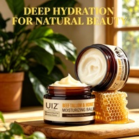 Crème Hydratante Visage et Corps au Suif Fouetté de Bœuf 100% Naturel Nourri à l'Herbe et au Miel, Marque Blanche