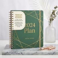 Carnet de notes personnalisé à couverture rigide avec reliure spirale, agenda hebdomadaire pour femmes