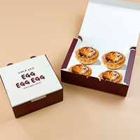 Faible MOQ, vente chaude, dossiers de lamination mate de qualité alimentaire personnalisés et écologiques pour contenants de tarte aux œufs, de fruits et de desserts