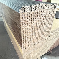 Panel de Pared Flexible Tipo Tambour, Grano de Madera de Roble, MDF, Impermeable, Ignífugo, Decoración de Interiores, Venta al Por Mayor, Fábrica OEM