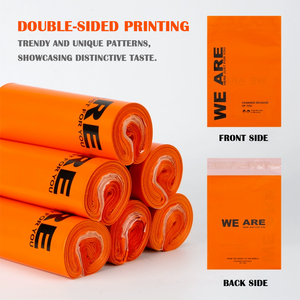 Bolsas de mensajero naranjas impermeables gruesas personalizadas para embalar sombreros, pelucas, cajas, regalos, tarjetas, bolsas de crayones - Product Image 6