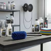 Brosse de nettoyage de roues CY-CTB001-2 Rocket-Head à filaments en nylon haute densité, noyau en alliage d'aluminium, forme conique en arbre de Noël pour