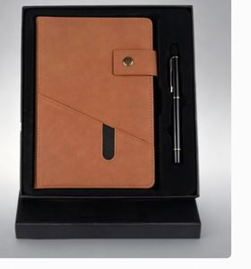 Opciones Populares para Personalizar: Set de Cuadernos de Tapa Dura con Diseño de Hoja Verde y Bolígrafo, Planificador de Cuero para Refrigerador - Product Image 4