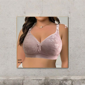 665 #   Sujetador de Algodón Fino y Transpirable de Verano de Alta Calidad, Copa 3/4, para Mujeres con Busto Grande, Sin Varillas, Tirantes Ajustables, Diseño Sólido, Sexy - Product Image 3