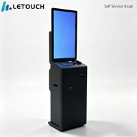 Kios Pembayaran Layar Sentuh Vertikal Dalam Ruangan 1920X1080 Pemindai Kode QR Printer Struk Terminal SDK