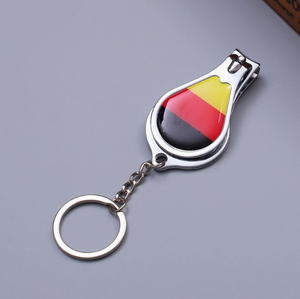 USA Emaille Nationalflagge Bedruckter Team-Logo-Muster Nagelknipser Schlüsselanhänger Tragbarer Edelstahl-Nagelschneider - Product Image 6