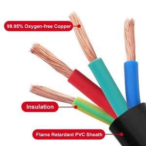 RVV Esnek PVC Kablo H05VV-H 300/500V, <span class=keywords><strong>2</strong></span>.5mm² 4.5mm² 6.5mm² <span class=keywords><strong>3</strong></span>/4/5 Damarlı Bakır İletkenli Kontrol Kabloları - Product Image 2