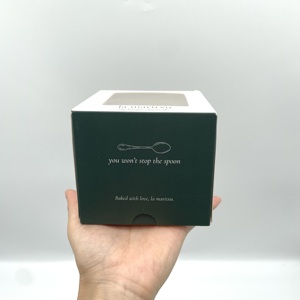 Tùy chỉnh in giáng sinh 4inch màu xanh lá cây kem beigecake tông 12 12 12 Mini Cheesecake hộp cho bánh đóng gói - Product Image 3