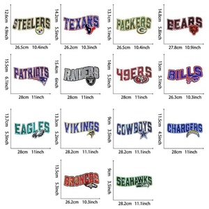 Parches de PVC con Lentejuelas Brillantes del Logotipo del Equipo de la NFL Bulldogs, con Adhesivo y Listos para Planchar en Ropa y Gorras - Product Image 2