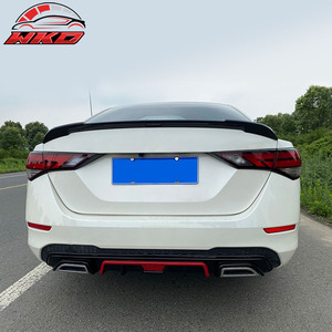 สปอยเลอร์หลังทรง IKON สีดำด้าน สำหรับ Nissan Sentra ปี 2020-2025 - Product Image 2