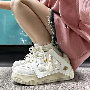 Chunky Skateboard <b>Shoes</b> Fashion Breathable PU <b>Upper</b> Mesh Lining Sneakers Men's Designer Luxury Basketball Style Walking <b>Shoes</b> - Product Image 2