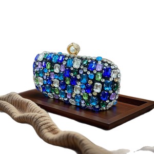 Fashion Colorful Rhinestone Evening Bag, Shiny Luxury <b>Clutch</b> for <b>Wedding</b> Party Dress - Product Image 1
