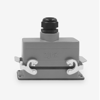 HDC-HE-024-TE-BK ZJHK 자동 24 Pin HDC 연결관, 나사 및 주름 끝 연결관