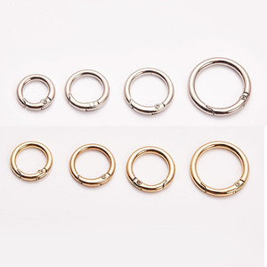 Vente en gros métal de haute qualité alliage de zinc couleur argent noir anneau rond fendu à ressort porte-clés <span class=keywords><strong>boucle</strong></span> anneau pour sac en cuir - Product Image 2