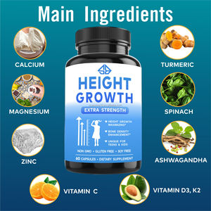 Complément alimentaire à base d'extraits de plantes, de vitamines, de minéraux et d'acides aminés pour améliorer la densité osseuse, favoriser la croissance et la nutrition, marque privée - Product Image 3