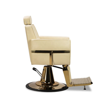 Chaise de Salon de Coiffure Hydraulique Dorée pour Coiffeur - Mobilier de Salon
