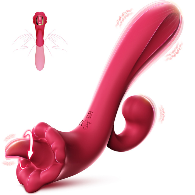 Cross Border Popular Female Tongue Licking Masturbator Vibrator for Couples Flirting Adult Sex Products