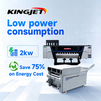 Imprimante DTF électrique entièrement automatique grand format 60 cm Kingjet pour équipement commercial, avec têtes d'impression Epson pour T-shirts