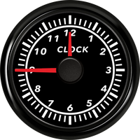 ECPS Eight Back Light Universal IP67 Tahan Air Analog Clock Gauge Meter Diameter 52mm untuk Kapal Mobil 12V 24V