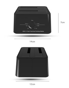 Docking Station USB 3.0 a SATA per HDD, Dock Esterno a Doppio Alloggiamento con Funzione di Clonazione Offline per HDD SATA da 2.5\"/3.5\" - Product Image 4