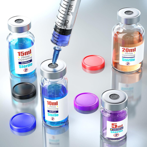 3ml 5ml 10ml Round Glass Vials with <b>Rubber</b> Stopper Screen Printing and Custom Logo Packaging for Powder - Product Image 4