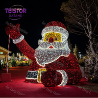 Grand motif lumineux LED Père Noël pour les rues extérieures, les places, les parcs à thème et les expositions de stations balnéaires pour Noël