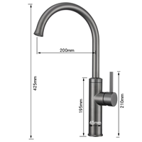 Robinet de cuisine professionnel avec douchette extractible, classique, en acier inoxydable 304, à montage sur plan, monocommande, mélangeur de cuisine de luxe