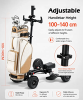 Yeni tasarım 2 1 uzun menzilli 4-Wheel Golf arabası kolay katlanır rahat ulaşım elektrikli Golf scooter avustralya