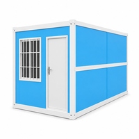 Maison conteneur pliable pour bureau de chantier et logement temporaire des travailleurs, bâtiment modulaire portable et repliable