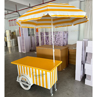 MILE Décorations d'anniversaire de mariage Chariot à bonbons en PVC pliable blanc Chariot à desserts mobile avec roues