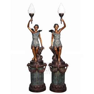 Bronzestatuen-<span class=keywords><strong>M</strong></span>ädchenlampe des Gartens dekorative Qualitäts - Product Image 4