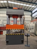 Prensa hidráulica Xinli de 315 toneladas para estampado profundo de bandejas de acero para hornear y platos planos, con motor de cuatro columnas y bomba.