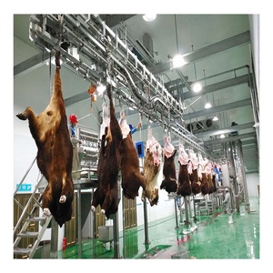 Rail professionnel de viande d'équipement de maison d'abattage de machine de vache avec des crochets d'abattoir pour l'usine de boucher de boeuf <span class=keywords><strong>Halal</strong></span> afrique - Product Image 1