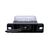 Lumière de plaque d'immatriculation LED rectangulaire 87 mm 12V 24V blanche avec 2 trous de vis universelle pour camion, remorque, camionnette, wagon