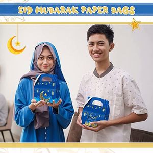 24 Pack Ramadan Treat <b>Boxes</b> <b>Eid</b> Mubarak <b>Gift</b> <b>Boxes</b> with Handle - Product Image 4