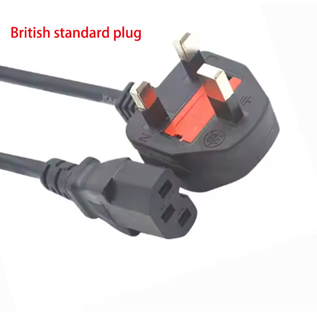 High Quality British Standard 3-pin Plug Power Cord AC Power Cable, Household Appliance Plug