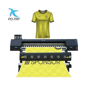 POTRY 1.8m 6 pieds 1.9m imprimante polyester à transfert thermique à sublimation numérique fluorescente CMJN 4720/I3200 grand format