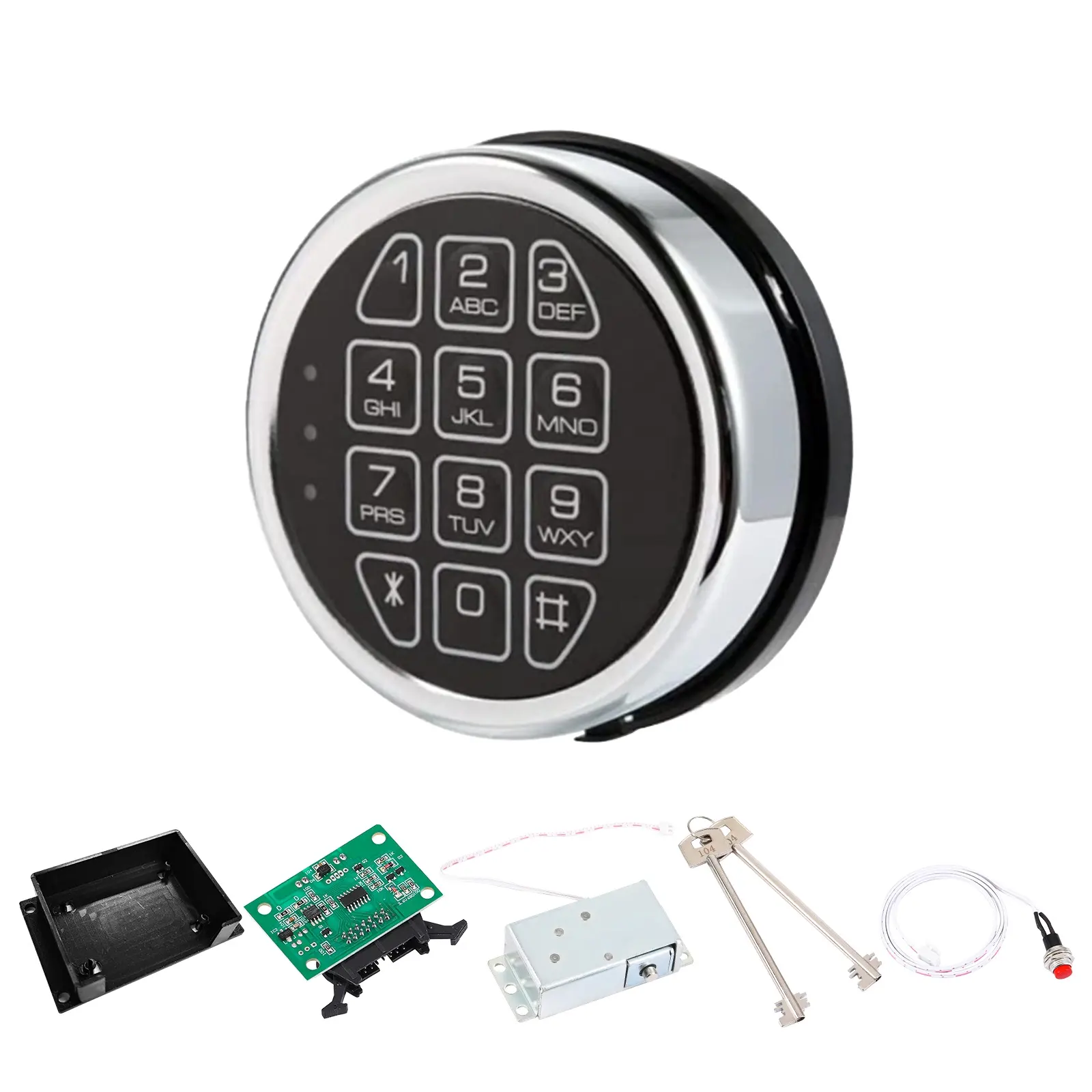Digital Keypad Safe Electronic Lock Keys Zinc Alloy Frame Safe Lock