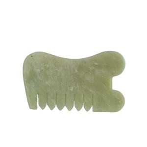 Peine Gua Sha de Obsidiana Negra y Jade Xiuyan con Dientes para Masaje Facial - Product Image 3