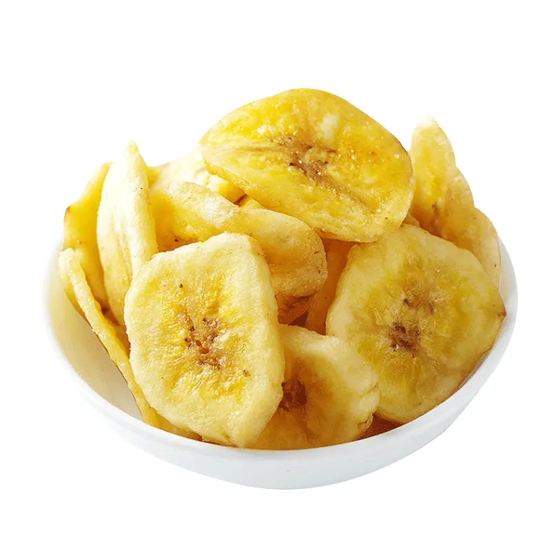 Fette di taglio di banana essiccate di alta qualità prezzo di fabbrica nuovo prodotto personalizzazione chips di frutta tropicale