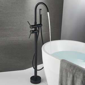 Robinet <span class=keywords><strong>de</strong></span> baignoire sur pied Beelee BL19005B en laiton <span class=keywords><strong>noir</strong></span> <span class=keywords><strong>mat</strong></span>, <span class=keywords><strong>mitigeur</strong></span> <span class=keywords><strong>de</strong></span> baignoire à montage au sol - Product Image 4