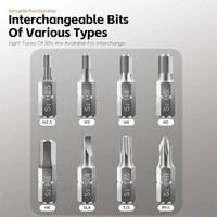 Kit d'outils de réparation de vélo 2 en 1, clé à cliquet bidirectionnelle, kit d'outils de réparation de vélo de route et de VTT, 8 types de embouts, outil de réparation de pneus