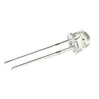 Diodes LED 5mm F5 20000mcd Super Lumineuses 6500K Blanc Froid en Forme de Chapeau de Paille, 0.75W, Broches Courtes, Lentille Transparente, 3V