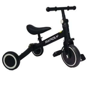 Trottinettes et draisennes anti-retournement pour enfants, tricycles pliables <span class=keywords><strong>en</strong></span> métal avec pédales, poussettes cadeaux pour bébés - Product Image 1