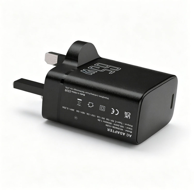 65W GaN UK Plug Fireproof Fast Charger CE/UKCA Certified USB-C PD Wall Adapter for Smartphone Tablet Laptop